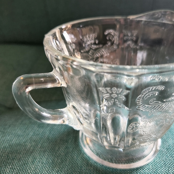 Indiana Glass Recollection Clear Glass Creamers set of two - Picture 8 of 10